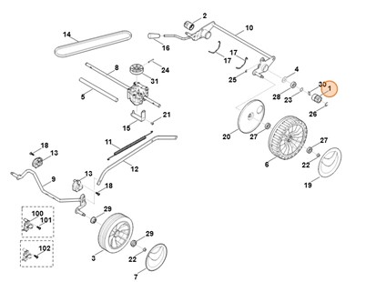 Zębnik, Stihl 61057047400