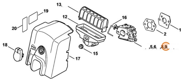 Gaźnik WT-286B, Stihl 11231200615