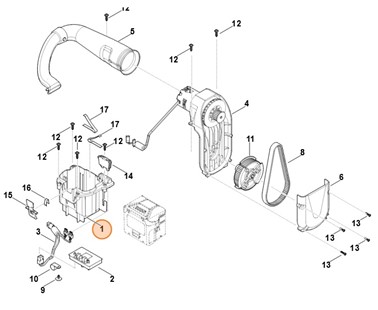 Uchwyt akumulatora, Stihl 62914000300