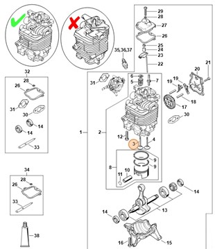 Zawór dopływowy, Stihl 42820251801