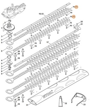 Nóż / noże 450 mm / 18", 48187106050