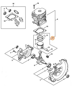 Tłok Ø 47 mm, Stihl 41480302003