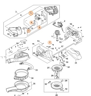 Zestaw elementów obsługowych, Stihl SA020073800