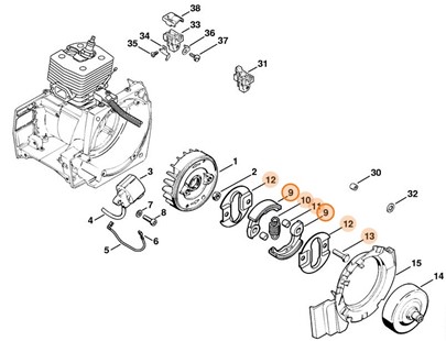 Sprzęgło, Stihl 41161602001