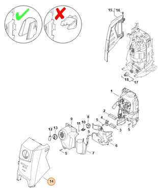 Pokrywa RE 120, Stihl 49507002102