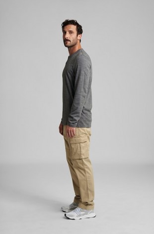 Koszulka z długim rękawem zielona HENLEY, 04213009448, 04213009452, 04213009456, 04213009460, 04213009464, 04213009468