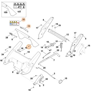 Pokrywa kompl., Stihl 63407002712