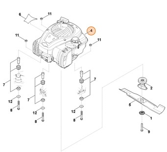 B&S, silnik czterosuwowy 09P702-0240-H5, Stihl 63580111823