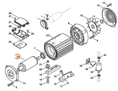 Wirnik 400 V/50 Hz, Stihl 47516001100