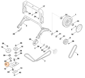 Tulejka łożyska, Stihl 62907119400