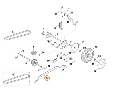 Dźwignia przełożenia, Stihl 63647038800
