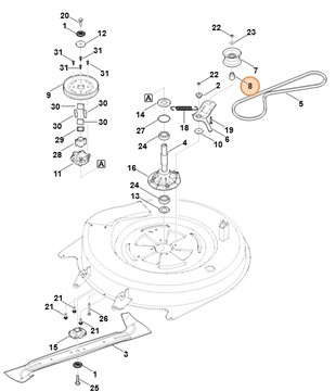 Tulejka odległościowa, Stihl 61407642810