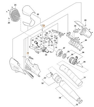 Obudowa silnika, Stihl BA016000800