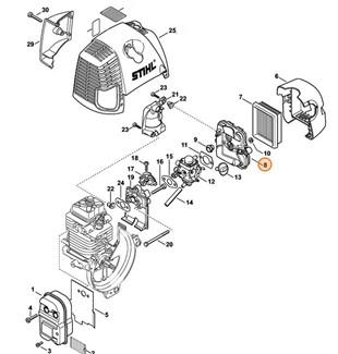 Obudowa filtra, Stihl 41801402803