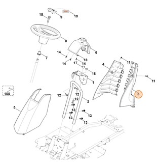 Osłona lewa, Stihl 61407060720