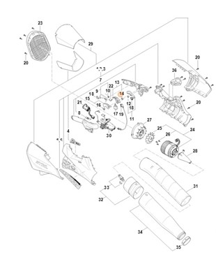 Sprężyna ramieniowa, Stihl BA011824502