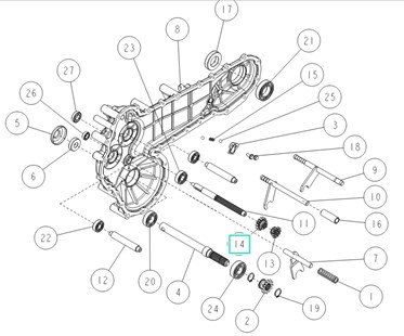 Zębatka 13T, Orec 0031-00800