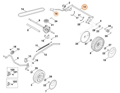 Oś, Stihl 63717002410