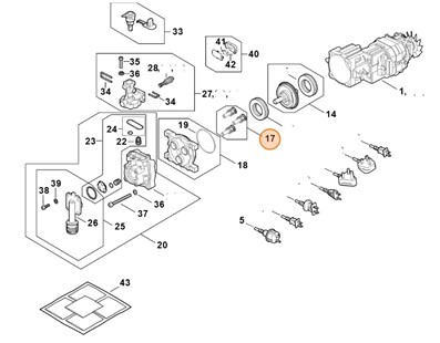 Zestaw tłoka, Stihl RE027607010