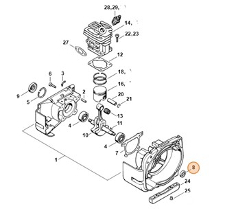 Pierścień uszczelniający wał 12x20x5, Stihl 96400031190