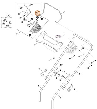 Sprężyna przełączająca, Stihl 63384352205
