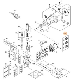 Zestaw tłoka, Stihl RE017607001