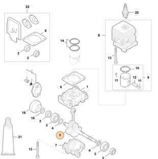 Wał korbowy, Stihl 41400300401