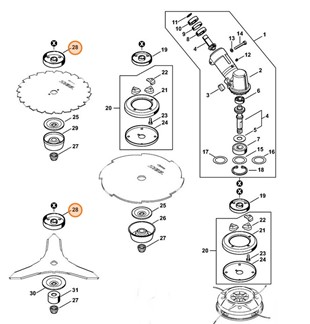 Tarcza dociskowa (talerz) Ø 65 mm, Stihl 41167103810