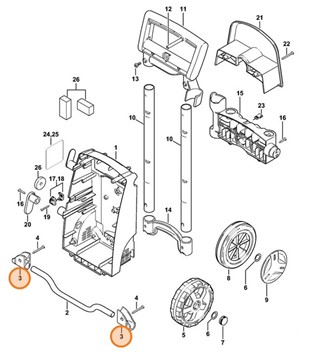 Mocowanie osi, Stihl 47657632800