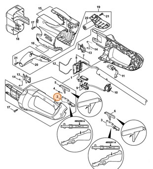 Dźwignia przełącznika, Stihl 48524352402