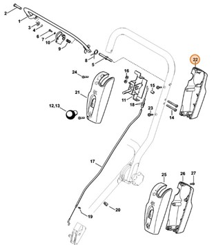 Dolna połówka obudowy, Stihl 42241821305