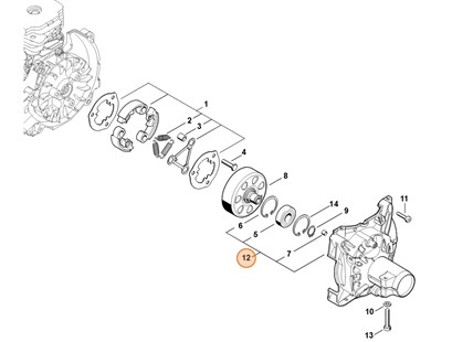 Obudowa sprzęgła, Stihl 41481600609