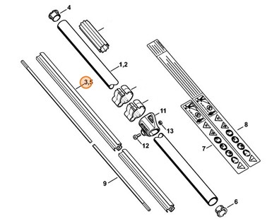 Rura 1375 mm, Stihl 41347117303
