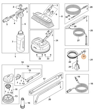 Przyłącze węża, Stihl 49105000100