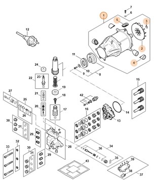Silnik elektryczny 230-240 V/50 Hz, Stihl RE016000204