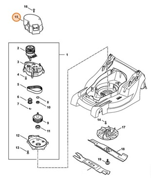 Pokrywa wentylatora, Stihl 63206060100