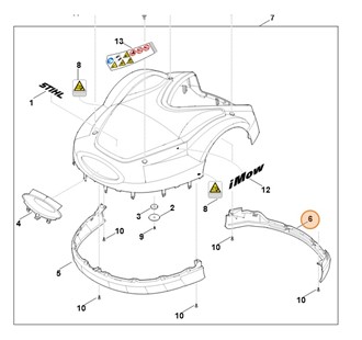 Listwa ochronna tylna, Stihl 63097067310