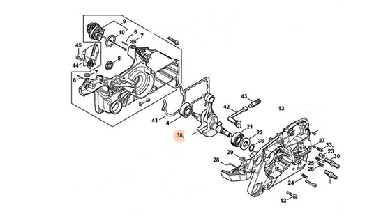 Wał korbowy, Stihl 11400300408