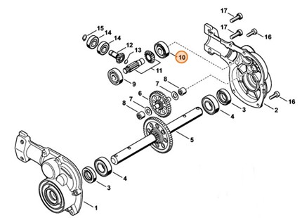 Łożysko kulkowe skośne 7200C, Stihl 95040030698