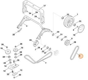 Pasek klinowy, Stihl 62907042101