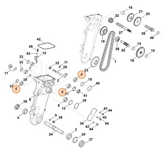 Łożysko kulkowe, Stihl 62506405103