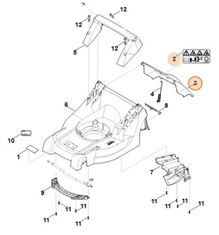 Pokrywa kompl., Stihl 63387002701
