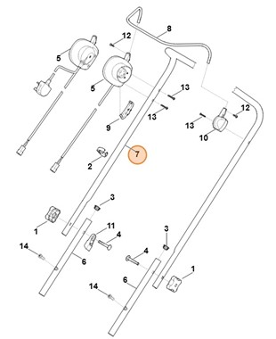 Górna część uchwytu kierującego, Stihl 63207635000