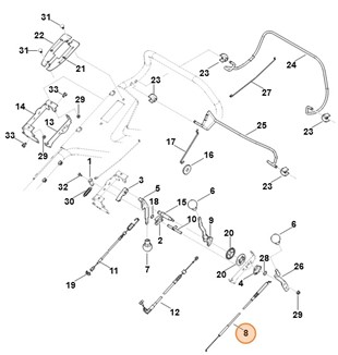 Cięgno gazu, Stihl 63781801100