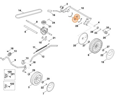 kabłąk sprężysty, Stihl 63507080316