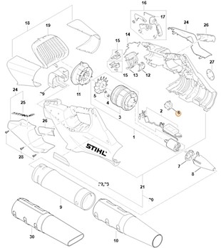 Obudowa przełącznika, Stihl BA024301101