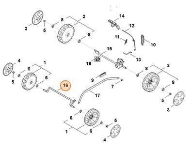 Oś, Stihl WA417002405