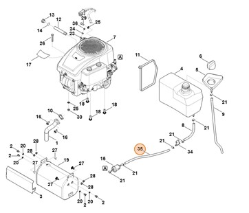 Giętki przewód paliwowy, Stihl 61703502731