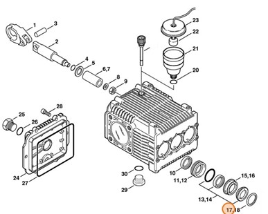 Zestaw pierścieni oporowych, Stihl 47700071052