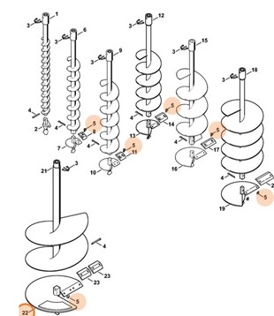 Głowica wiertnicza Ø 300 mm, Stihl 44046803056